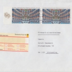 BRD - 2x300 Pfg. Opernhaus Bayreuth Einschreiben Einwurf Hamburg Straubing 1998