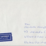 BRD - 210 Pfg B&S Luftpostbrief (15-20g) n. AUSTRALIEN München - Wanneroo 1980