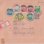 BRD - 25 Pfg. Heuss LUMOGEN u.a. Einschreibebrief Stade - Köln 1964