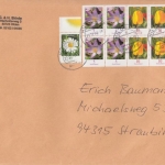 BRD - Blumen Kleinbogen u.a. Brief bis 500g Hilden - Straubing 2008