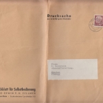 BRD - 25 Pfg. Heuss Drucksache z. erm. Gebühr bis 500g Frankfurt - München 1960