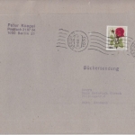 Berlin - 80 Pfg. Wofa Rosen Büchersendung bis 250g Berlin 11 - Krobnach 1989