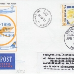 Micronesia - Lufthansa Jubiläumsflug Düsseldorf - London 1995 Zuleitungspost