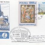 Polen - Lufthansa Erstflug Nürnberg - Paris 1995 Zuleitungspost Schmuckkarte