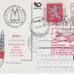 Polen Ganzsache Philatelia Köln Lufthansa Erstflug München Sofia Zuleitung 1994