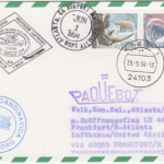 Schweden - Prähistorische Tiere Lufthansa Erstflug FFM Atlanta 1994 Schiffspost