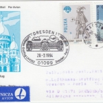 Polen - Zuleitungspost Lufthansa Erstflug Dresden - Paris 1994
