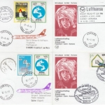 BRD/Ethiopien/Ägypten - Lufthansa-Erstflug hin/retour + Etappen 4 Belege 1993