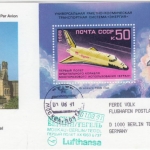 UdSSR - Buran Blockausgabe Lufthansa Erstflug Moskau - Berlin 1991