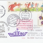 UdSSR - Lufthansa Erstflug Berlin - Bremen Zuleitungspost Baltic Shipping 1991