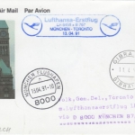 Gibraltar - Zuleitungspost Lufthansa Erstflug München - Toronto 1991