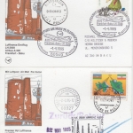 BRD/Aserbaidschan - Lufthansa Erstflug FFM-Baku + Baku-FFM 1995 2 Belege