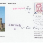 Berlin - 40+20 Pfg. Frauen Lufthansa Erstflug Berlin - Friedrichshafen 1990
