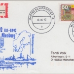 BRD - Marineschiffspost 14 Versorger Nienburg AAG 314/92 Einschreibekarte