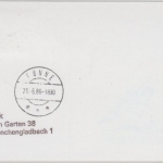 BRD - Marineschiffspost 10 Troßschiff Offenburg AAG 118/86 Zuleitung LH-Erstflug