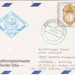BRD Marineschiffspost 52 Tender Elbe Zuleitung LH-Erstfflug Hamburg Rostock1994