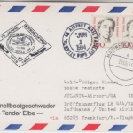 BRD Marineschiffspost 52 Tender Elbe Zuleitung LH-Erstfflug FFM - Atlanta 1994