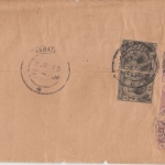 Straits Settlement - 4x4+2x1 P. George V. Brief Singapore - Karaikkudi 1930