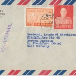 Taiwan - 5 $ Chiang Kai-shek u.a. Luftpostbrief Taiwan - Bergen-Enkheim 1959