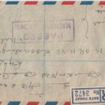 Malaya Johore - 2x10+2x35 C. Sultan Sir Ibrahim Luftpost Einschreibebrief 1954