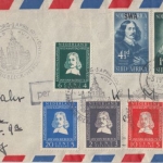 Niederlande/SWA - Jan van Riebeck 1952 - beide Sätze a. Luftpostbrief n. München
