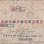 Malaya Penang - 1$ + 25 C. Freimarken Luftpost Einschreiben Penang A 1961 n.