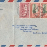 Trinidad & Tobago - 3x8 C. Freimarke u.a. Luftpostbrief Port of Spain 1958 n.