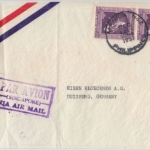 Philippinen - 2x36 C. Eucharitischer Kongress Luftpostbrief Manila Duisburg 1937