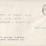 Israel - 8 A. Schmetterling Bogenrand m. Bogennummer u.a. Luftpostbrief 1966