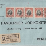 Chile - 1 P. + 5x20 C. Freimarken Einschreibebrief Valparaiso - Berlin 1929