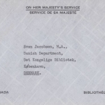 Canada - Postage Paid Port paye Canada Ra3 Luftpost Dienstbrief n. DÄNEMARK