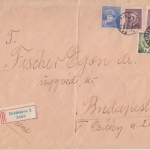 CSSR - Bratislava 1948 Einschreibebrief n. UNGARN Devisenzensur
