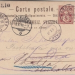 Schweiz - Soglio L1 sw-AK Hotel Willy Promontogno - Samaden 1898 Weiterleitung