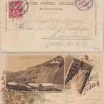 Schweiz - Flüela Hospiz L1 Farblitho Flüela Davos Dorf - München 1897
