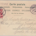 Schweiz - Flüela Hospiz L1 Farblitho Flüela Davos Dorf - München 1897