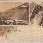 Schweiz - Flüela Hospiz L1 Farblitho Flüela Davos Dorf - München 1897