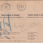 Schweiz - 30 C. steh. Helvetia Einschreiben Einzugsmandat Meggen Sorvillier 1902