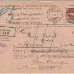 Schweiz - 30 C. steh. Helvetia Einschreiben Einzugsmandat Zürich - Bern 1906