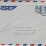 Schweiz - 2x40 C. Landschaften Luftpostbrief n. USA Zürich - Chicago 1949