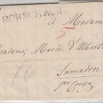 Schweiz - Rorschach L1 Vorphilabrief n. Samaden - mit Inhalt v. Horn