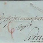 Schweiz - Bellinzona L1 Vorphilabrief n. Svitto 1818 - mit Inhalt