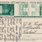 Schweiz - Bundesfeier 1933 10 C. Ganzsache Gstaad - Thalwil