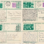 Schweiz - Bundesfeier 1934 10 C. Ganzsache Serie/4 Bilder gelaufen