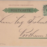 DR - 5 Pfg. Krone/Adler priv. Postkartenvordruck Nordhausen - Northeim 1893