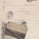 DR/Österreich - 5 Pfg. K/A + 2 Kr. AK Semmering Habelschwerdt - Todtnau 1898