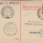 Niederlande - Amsterdam 1948 KLM First Flight Luftpostkarte n. Berlin