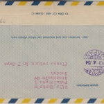 Schweden - Zuleitungspost SAS First Flight Hamburg - Tokio Aerogram 1954