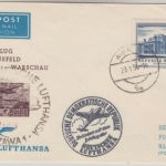 Österreich - Zuleitungspost DDR Lufthansa First Flight Berlin Ost Warschau 1956
