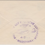 Dänemark - Zuleitungspost DDR Lufthansa First Flight Berlin Ost Warschau 1956