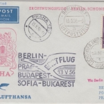 Niederlande - Zuleitungspost DDR Lufthansa First Flight Berlin - Prag 1956